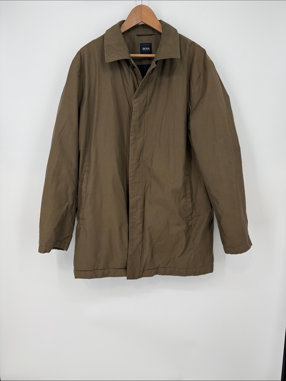 Hugo Boss Men's Olive 'Coaty' Trench Coat Size 54